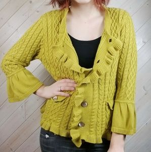 J. Jill | Cable Knit Button Cardigan Sweater
